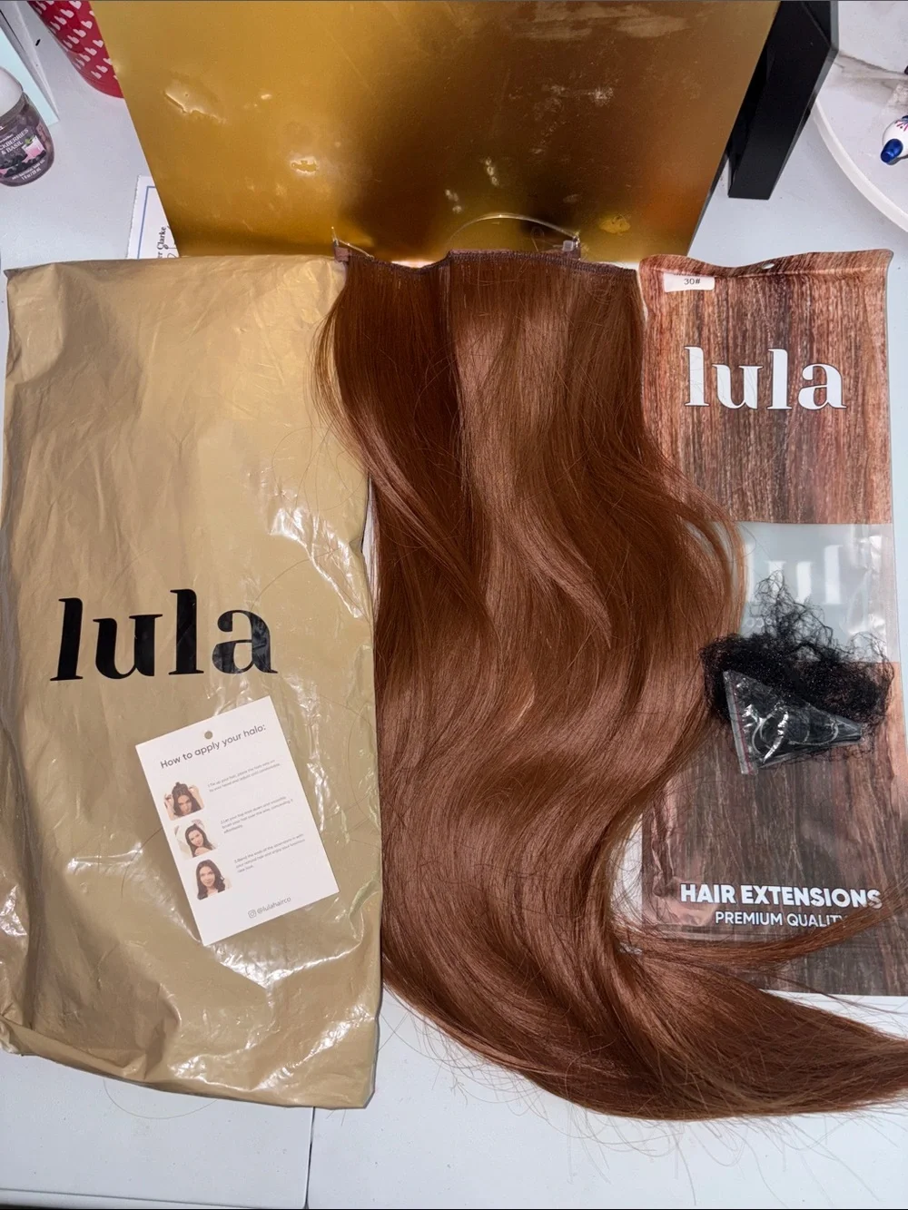 Lula Copper Brown Clip-In Hair Extension - Smooth Natural Shine